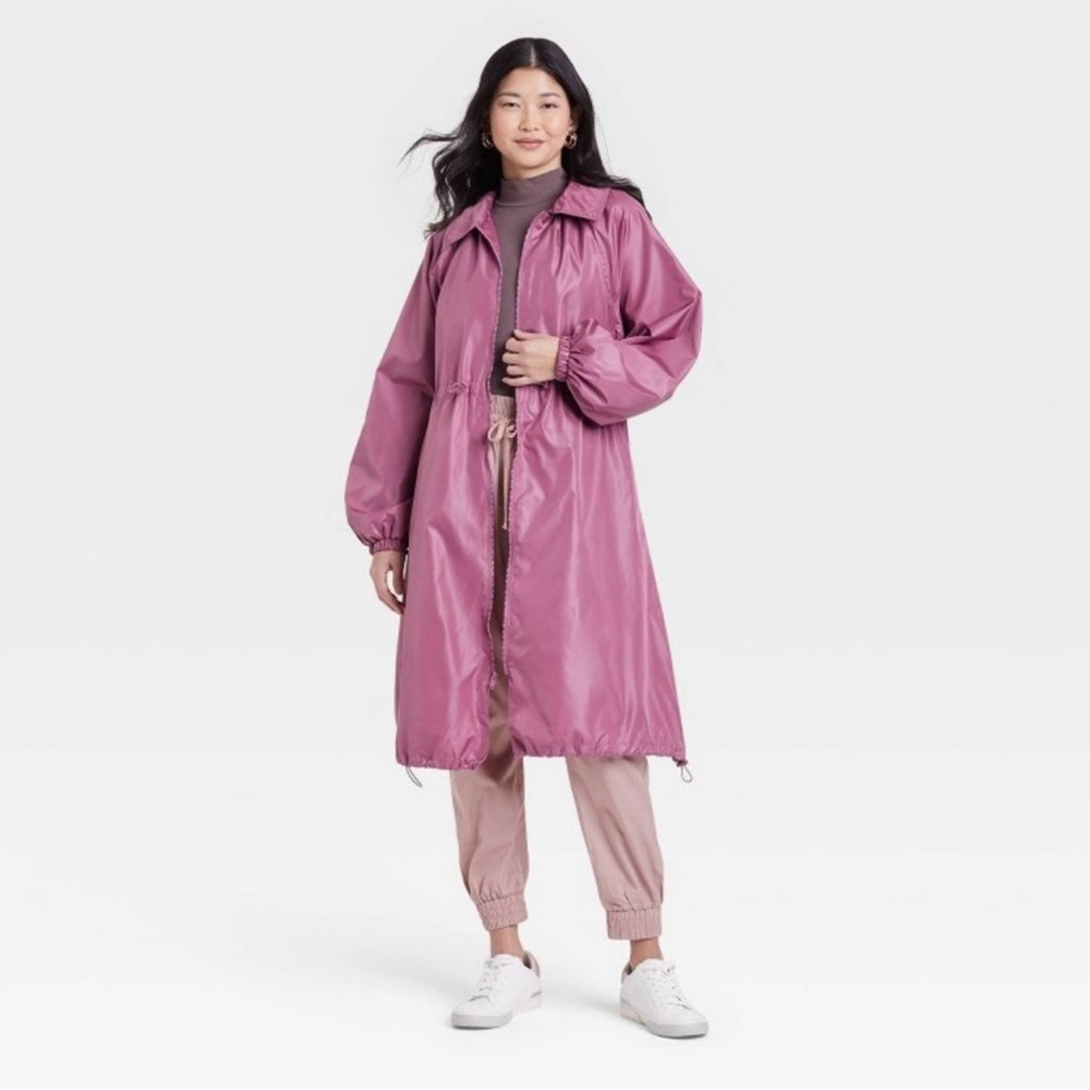 A New Day • Femme Rain Jacket - Periwinkle / Bomber Tunic Length